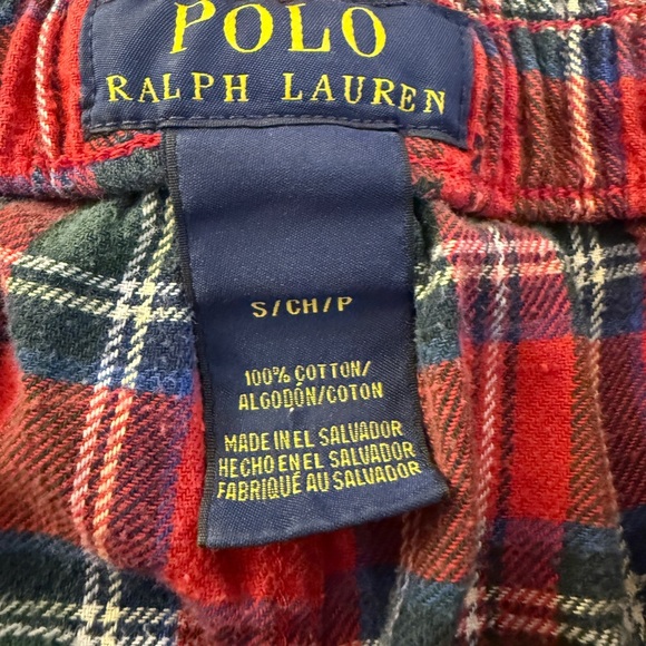 Ralph Lauren Red and Blue Plaid Pajama Pants - Picture 3 of 6